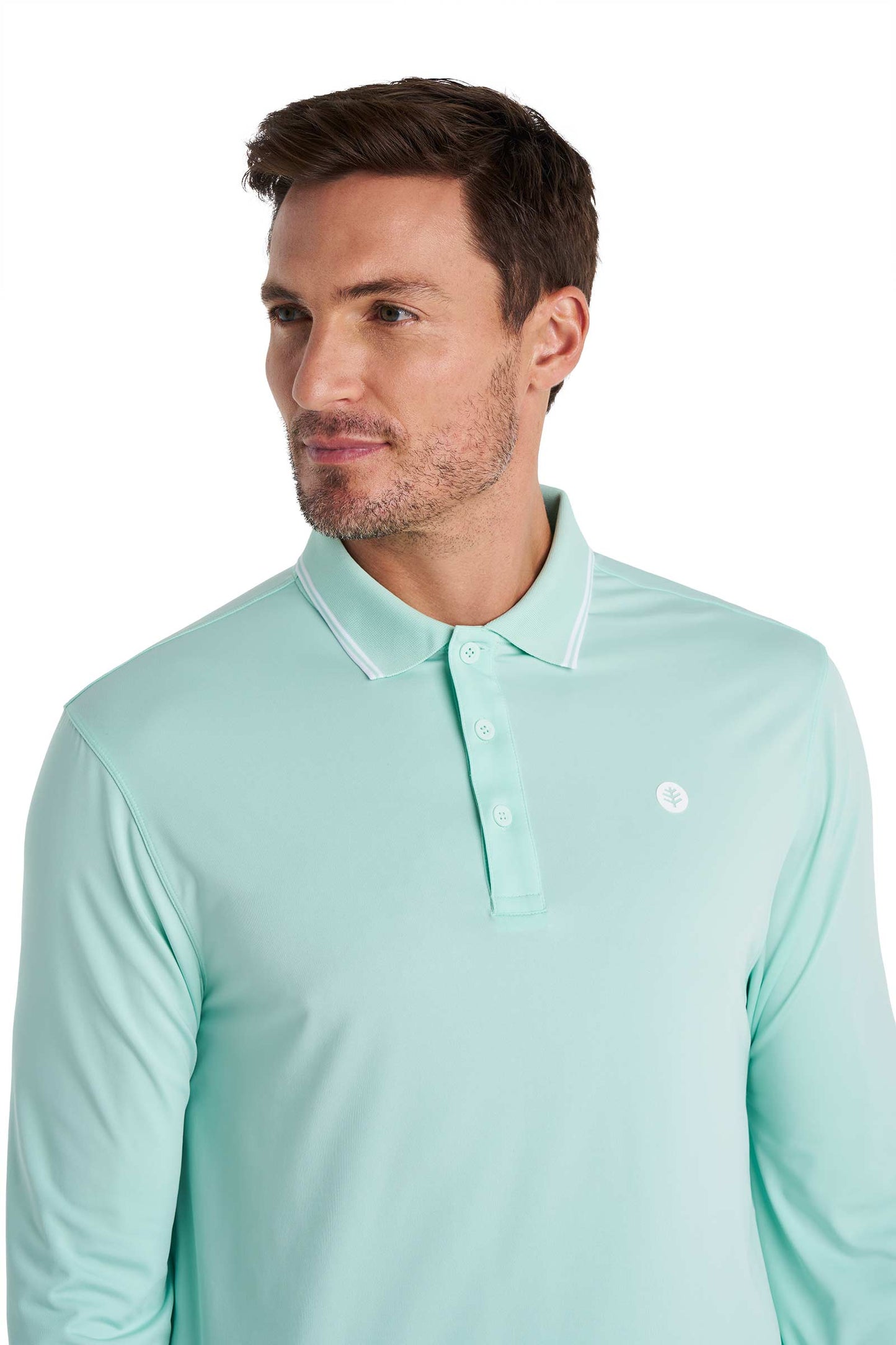 Men's Erodym Long Sleeve Golf Polo | Honeydew