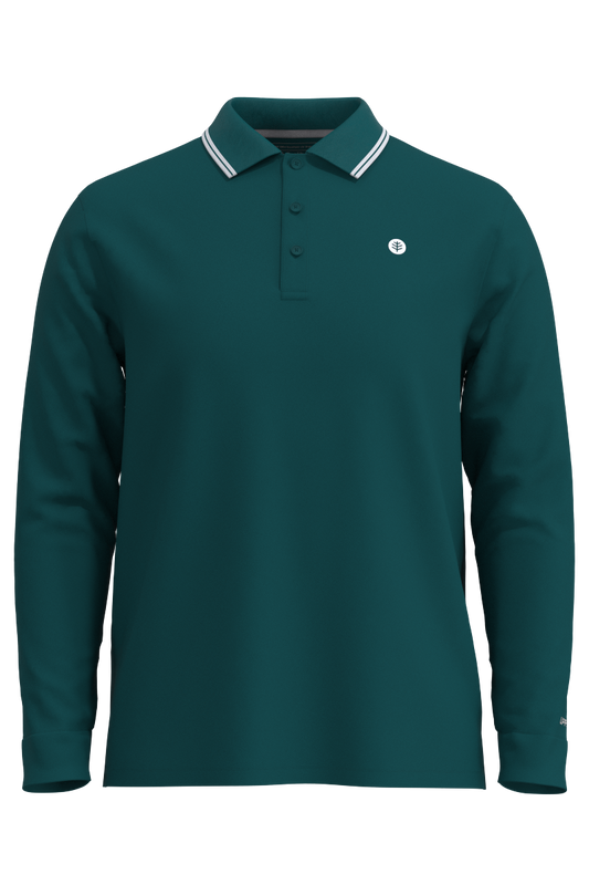 Men's Erodym Long Sleeve Golf Polo | Transformative Teal