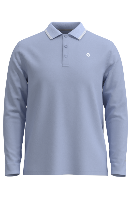 Men's Erodym Long Sleeve Golf Polo | Periwinkle