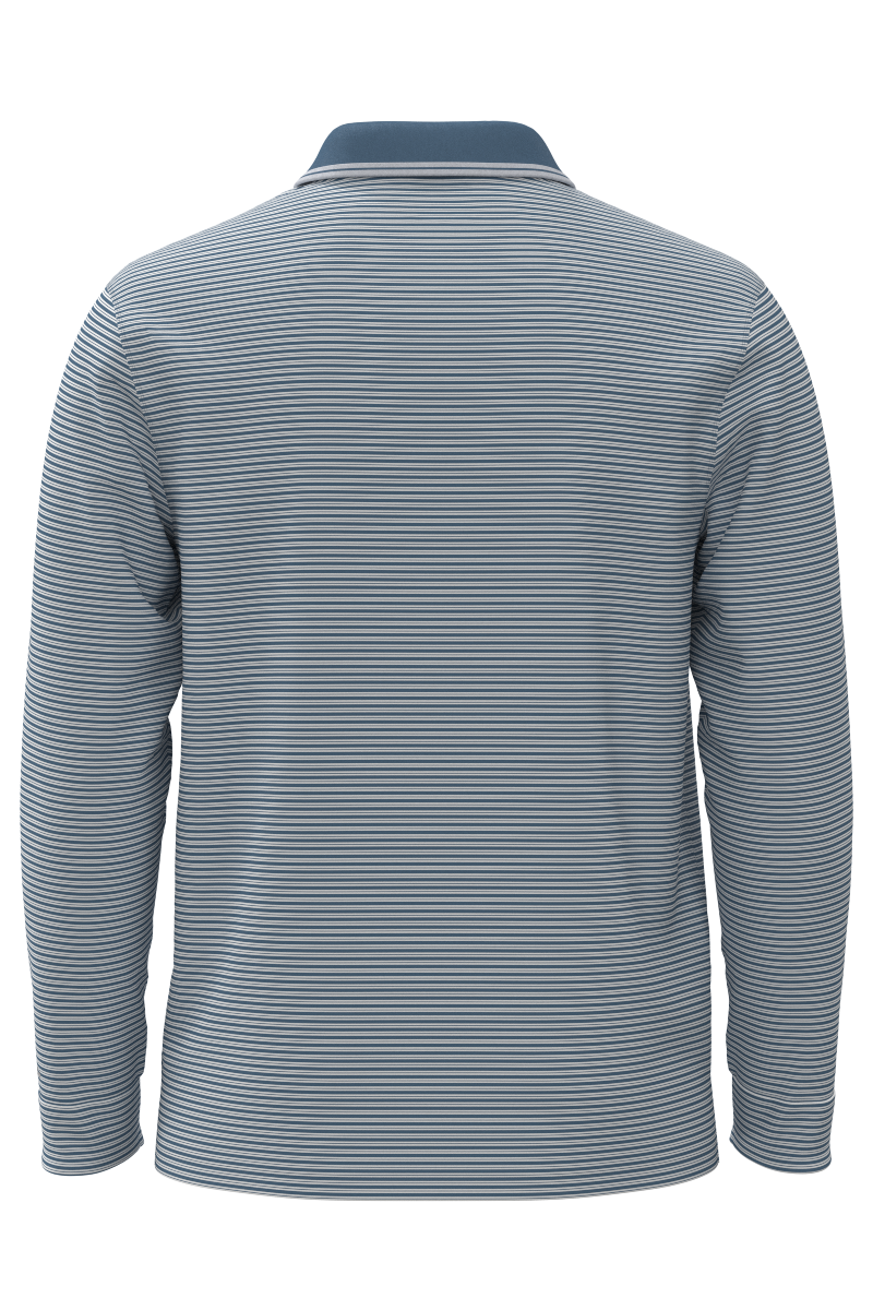Men's Erodym Long Sleeve Golf Polo | Blue Dusk/White Stripe