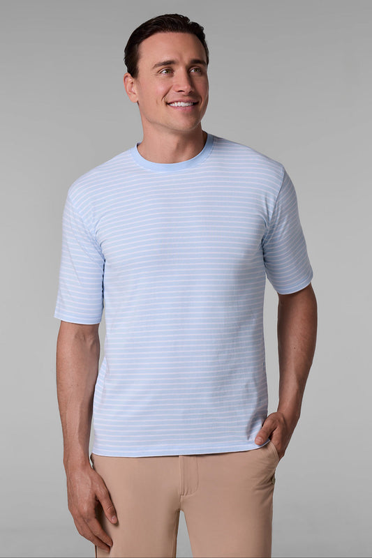 Men's Morada Everyday Short Sleeve T-Shirt | Skyride/White Stripe