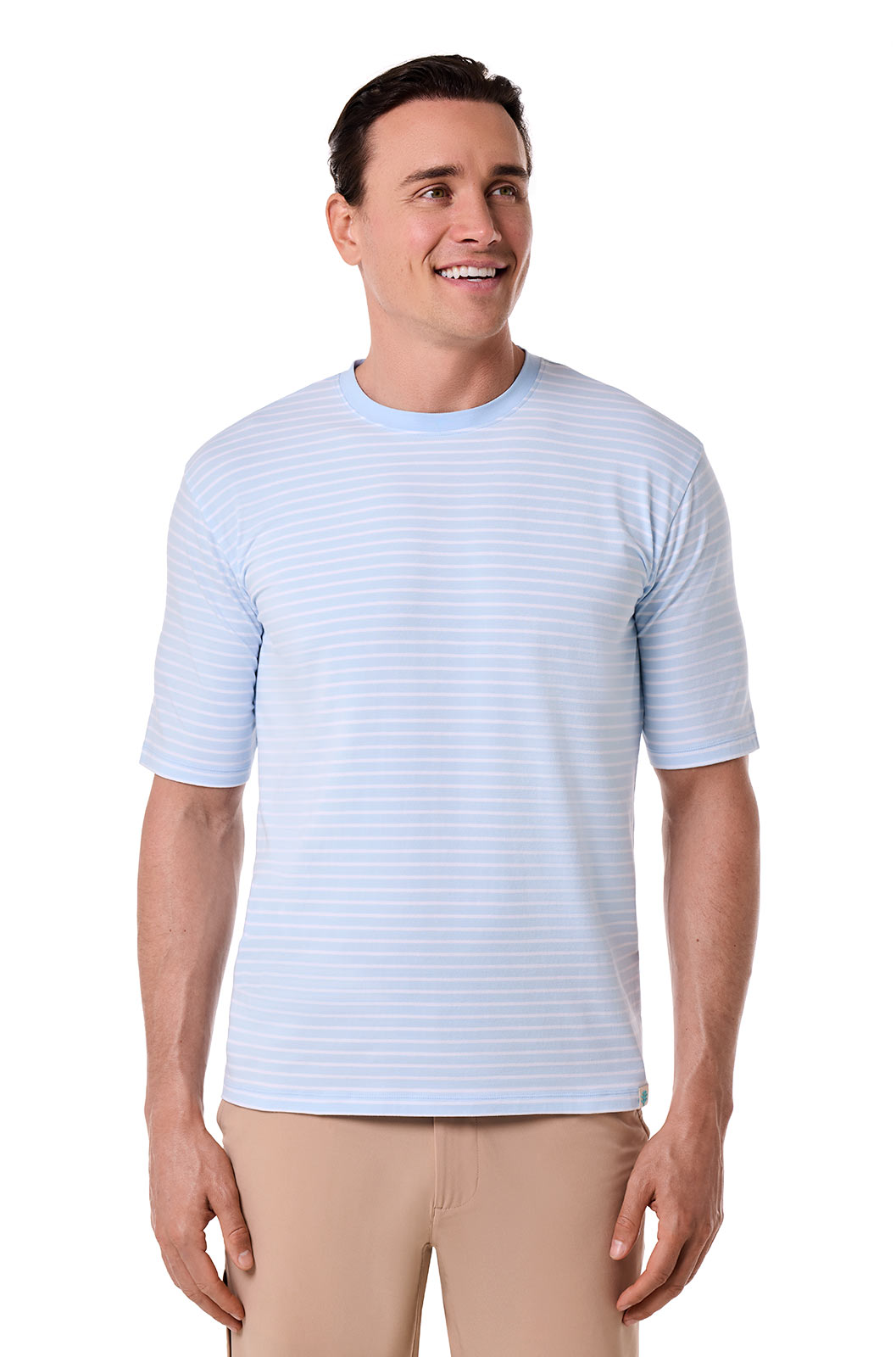 Men's Morada Everyday Short Sleeve T-Shirt | Skyride/White Stripe