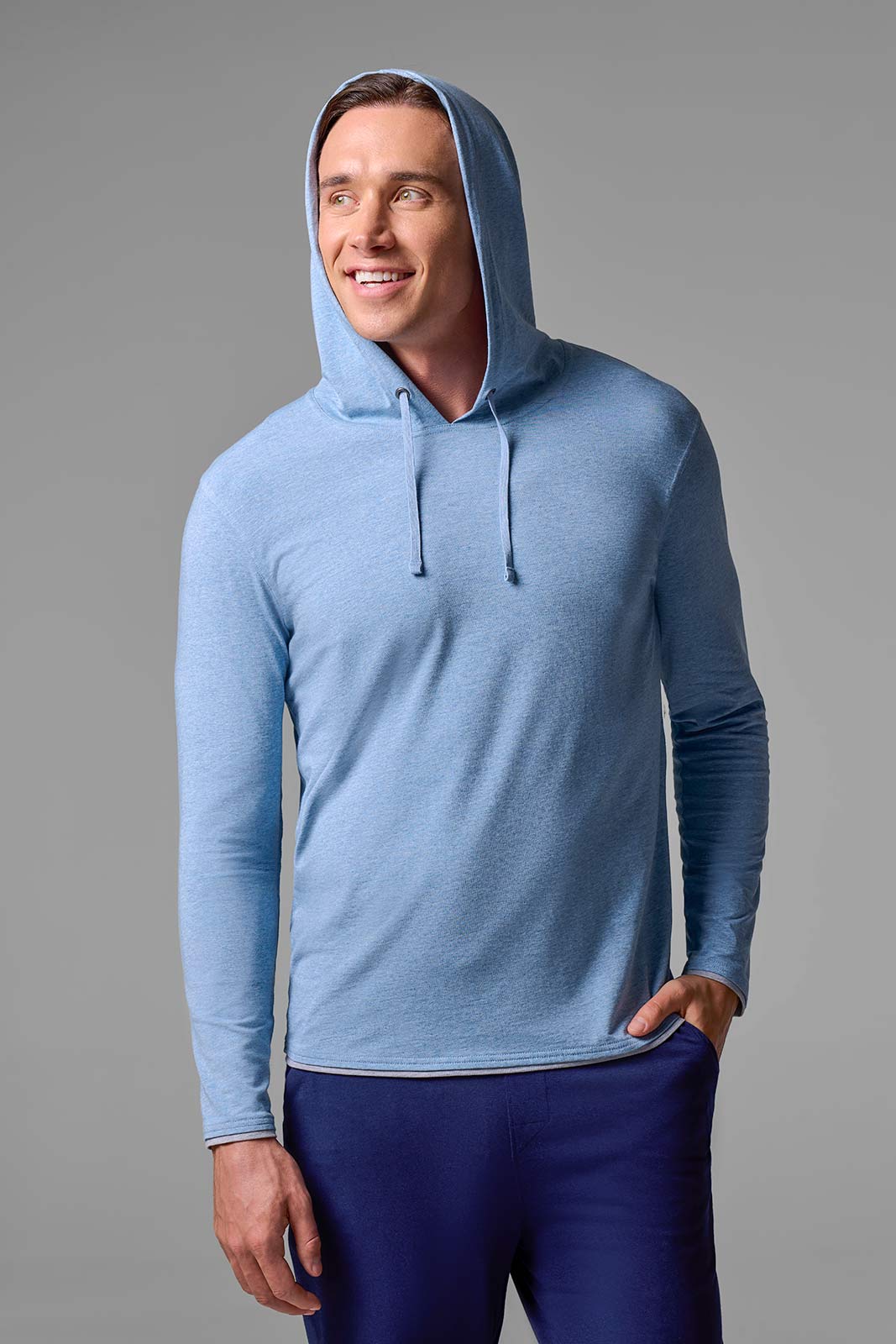 Men's Oasis Pullover Hoodie | Light Blue Heather