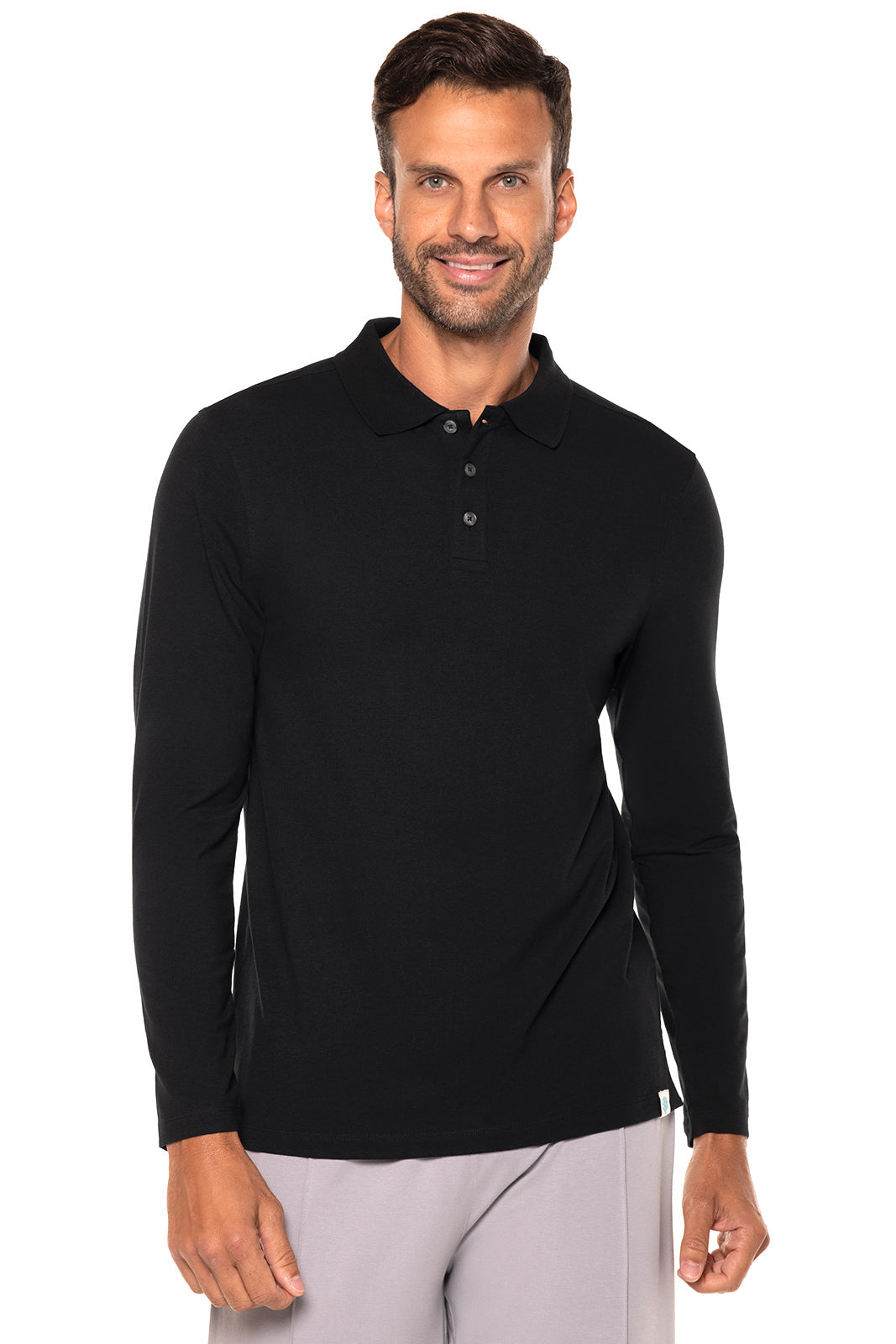 Men's Coppitt Long Sleeve Weekend Polo | Black