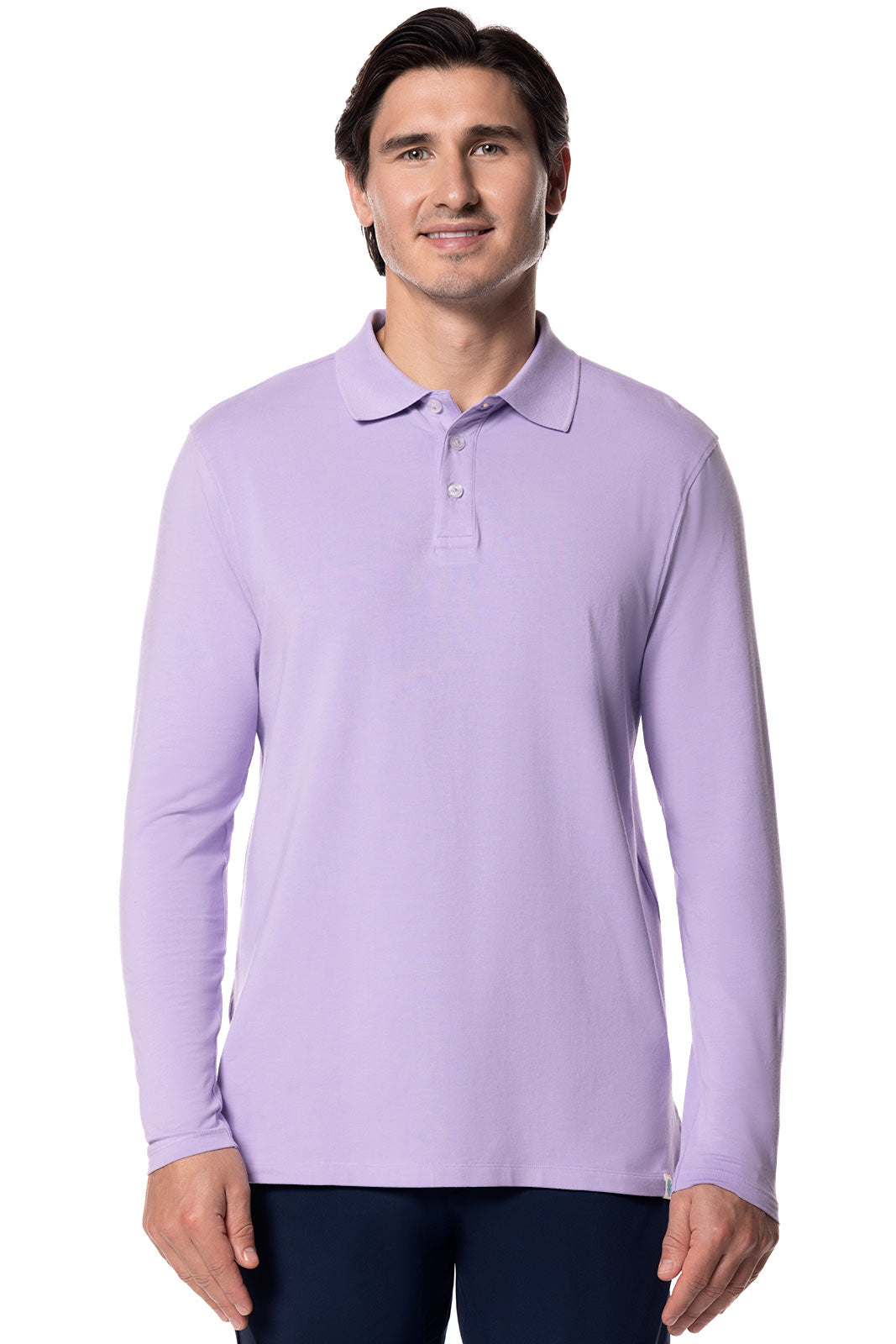 Men's Coppitt Long Sleeve Weekend Polo | Lavendula