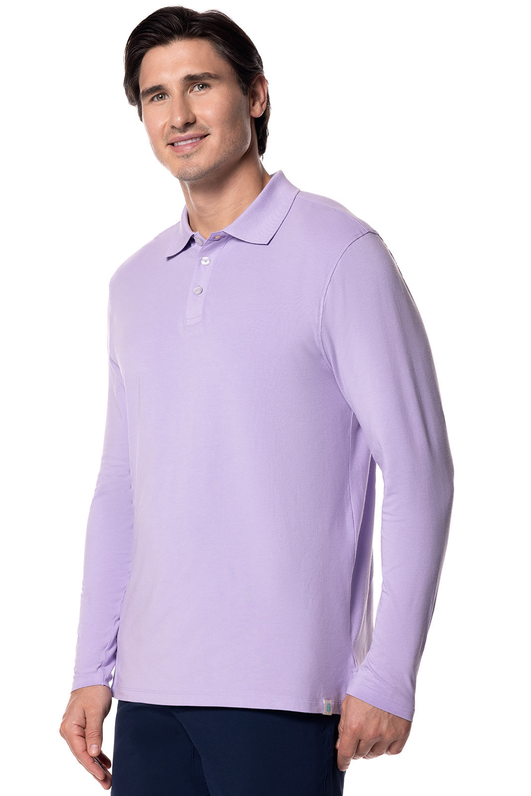 Men's Coppitt Long Sleeve Weekend Polo | Lavendula