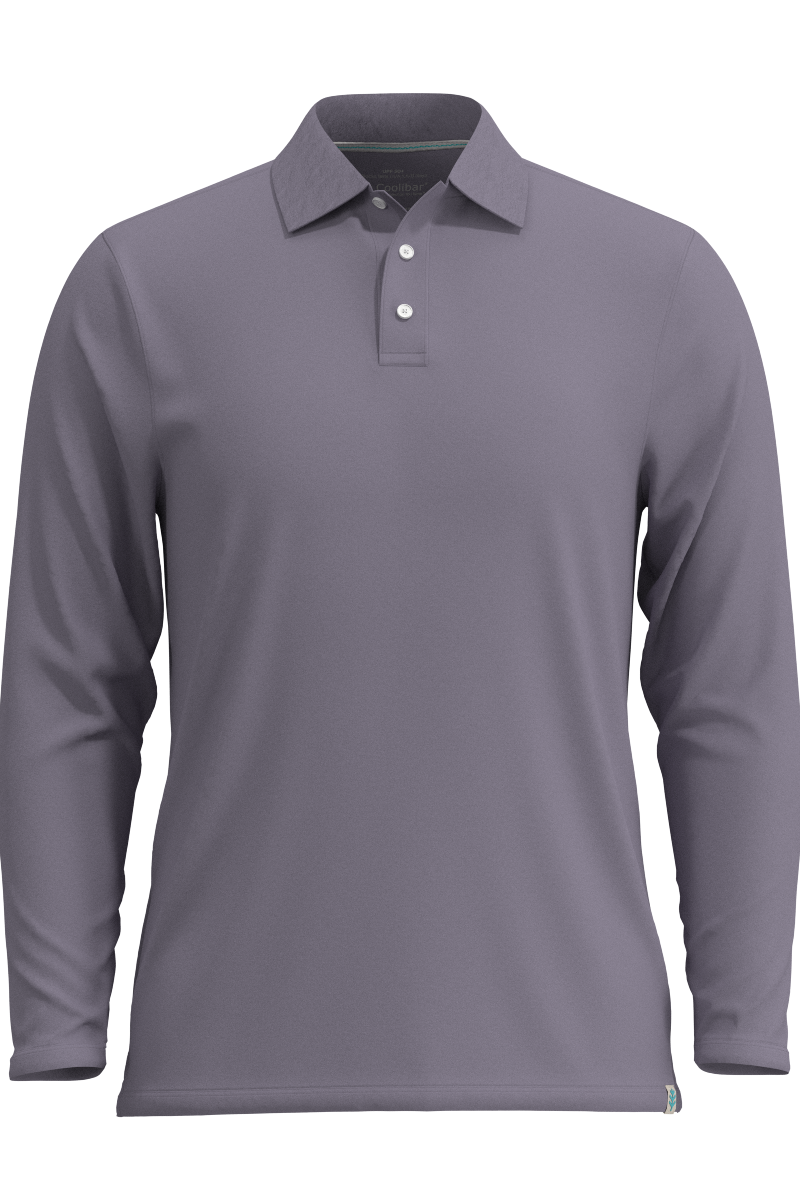 Men's Coppitt Long Sleeve Weekend Polo | Lavender Grey