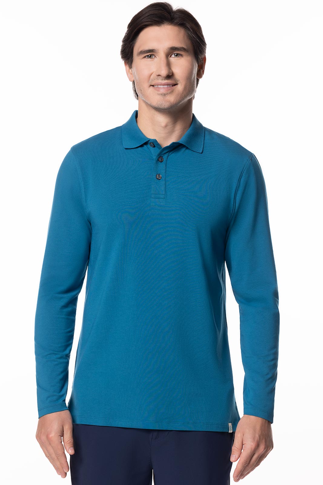 Men's Coppitt Long Sleeve Weekend Polo | Bluejay