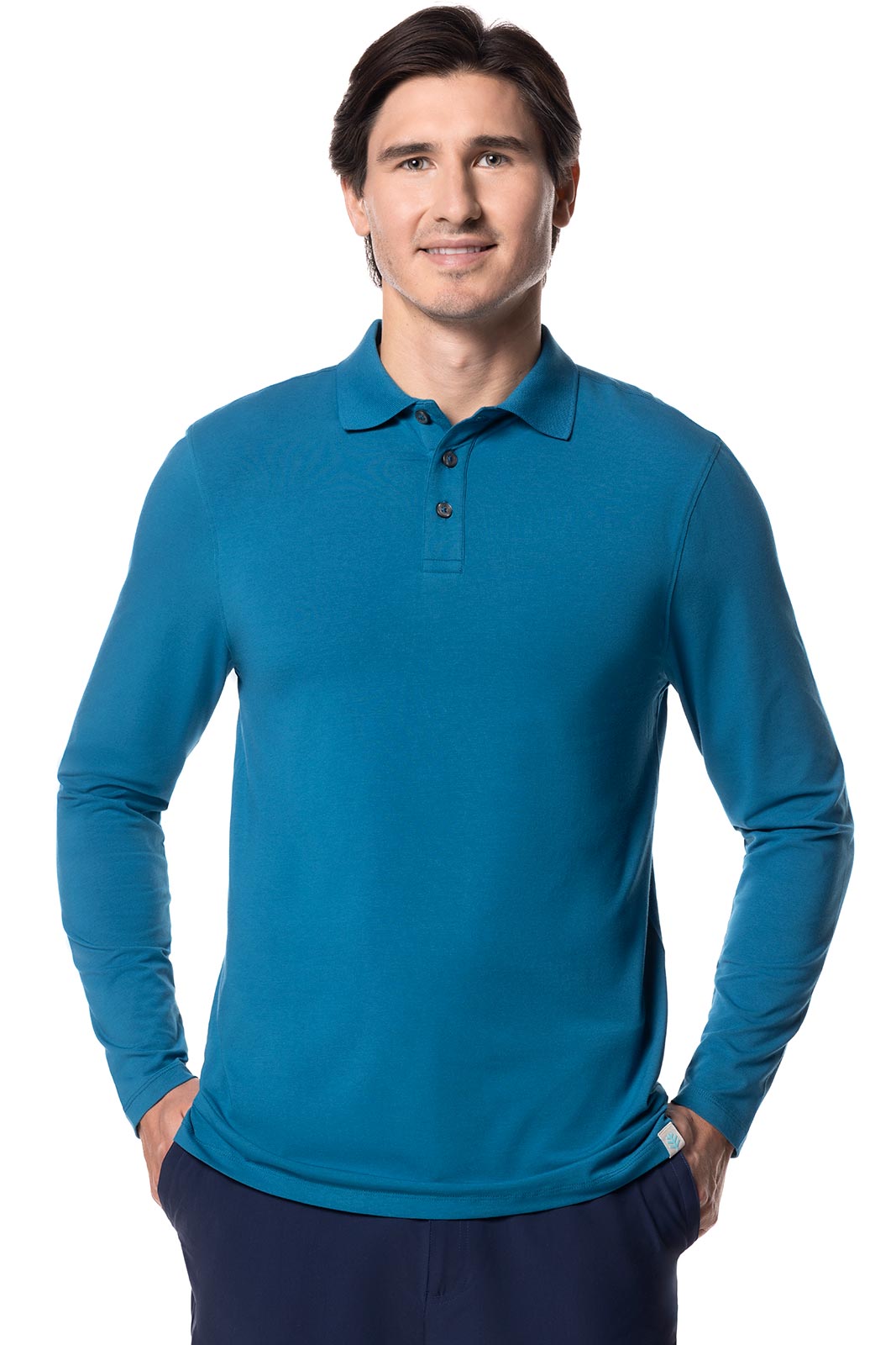 Men's Coppitt Long Sleeve Weekend Polo | Bluejay