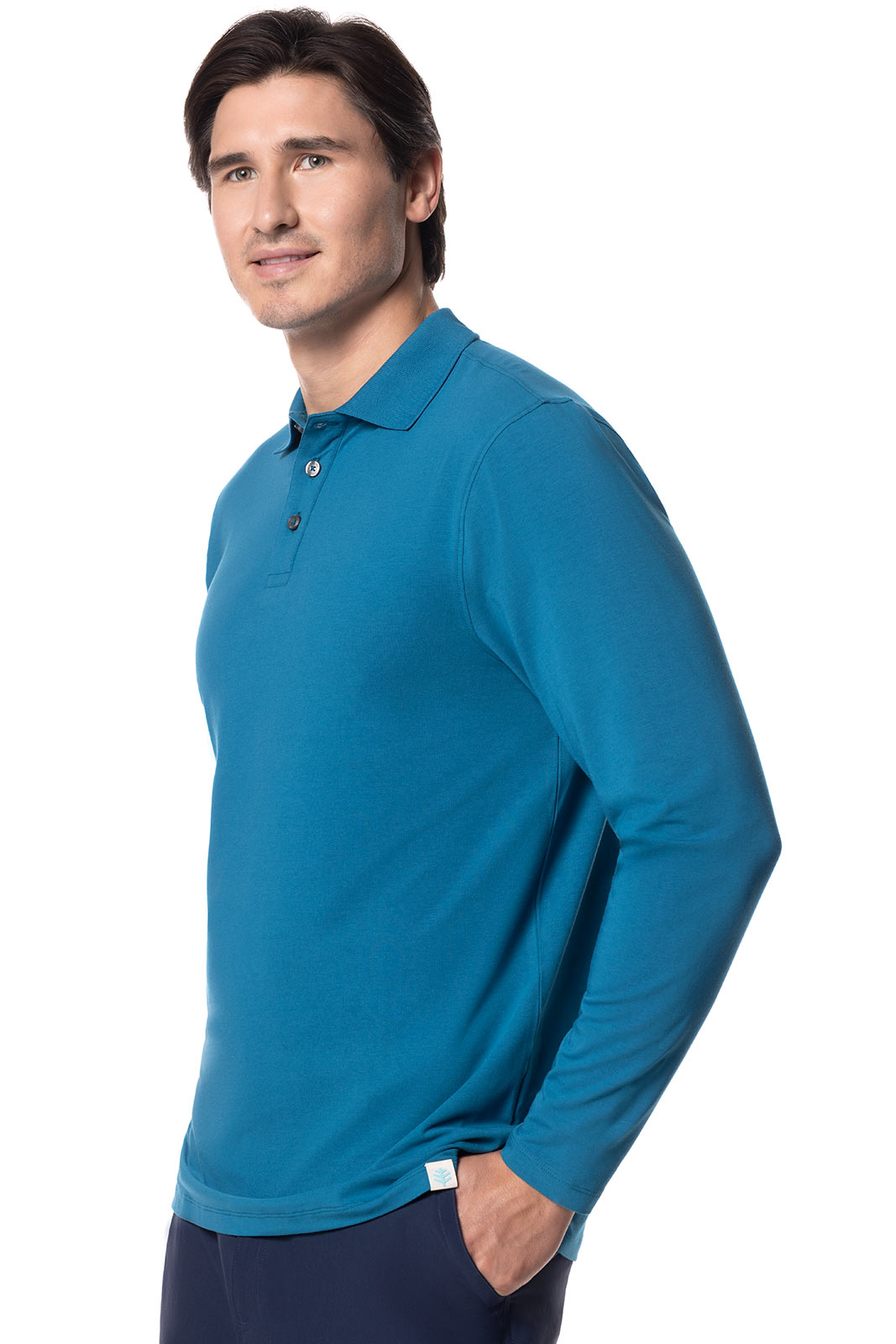 Men's Coppitt Long Sleeve Weekend Polo | Bluejay