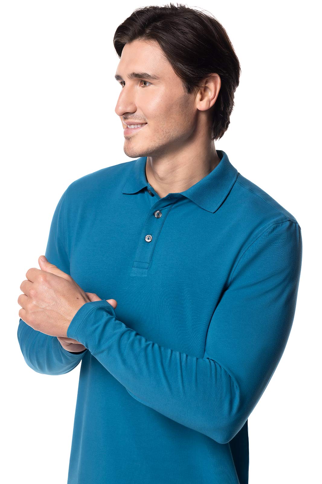 Men's Coppitt Long Sleeve Weekend Polo | Bluejay