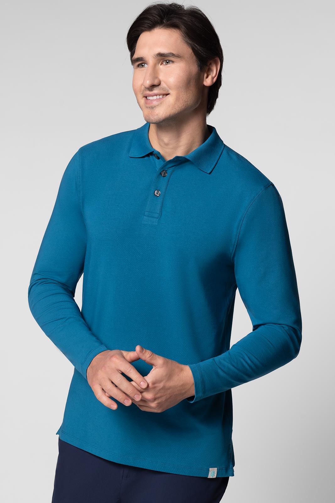 Men's Coppitt Long Sleeve Weekend Polo | Bluejay
