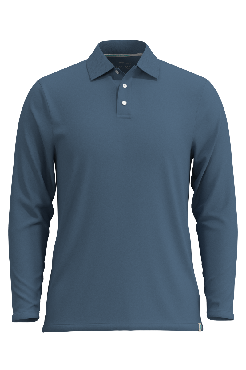 Men's Coppitt Long Sleeve Weekend Polo | Blue Dusk
