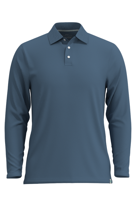 Men's Coppitt Long Sleeve Weekend Polo | Blue Dusk