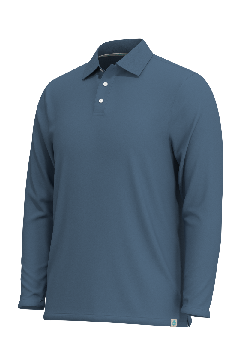 Men's Coppitt Long Sleeve Weekend Polo | Blue Dusk