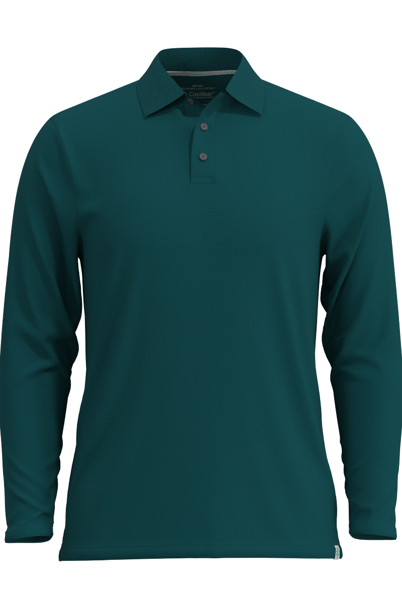 Men's Coppitt Long Sleeve Weekend Polo | Transformative Teal