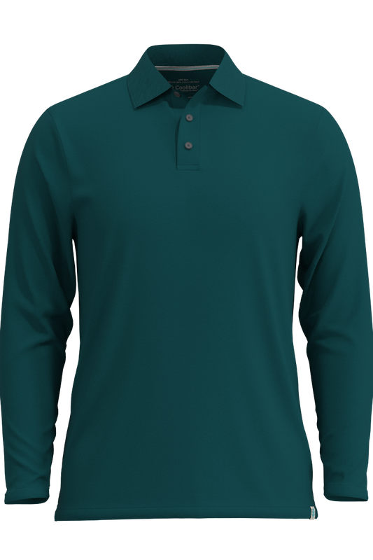 Men's Coppitt Long Sleeve Weekend Polo | Transformative Teal