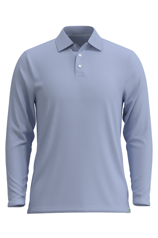 Men's Coppitt Long Sleeve Weekend Polo | Periwinkle