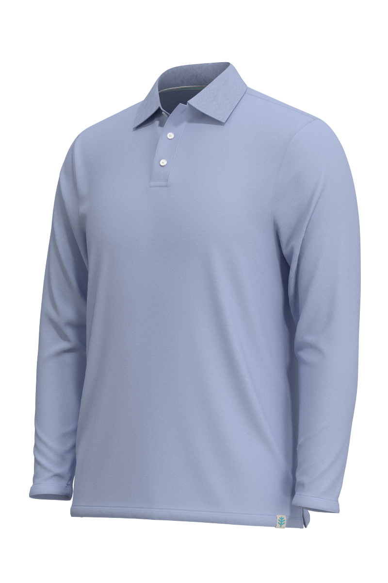Men's Coppitt Long Sleeve Weekend Polo | Periwinkle