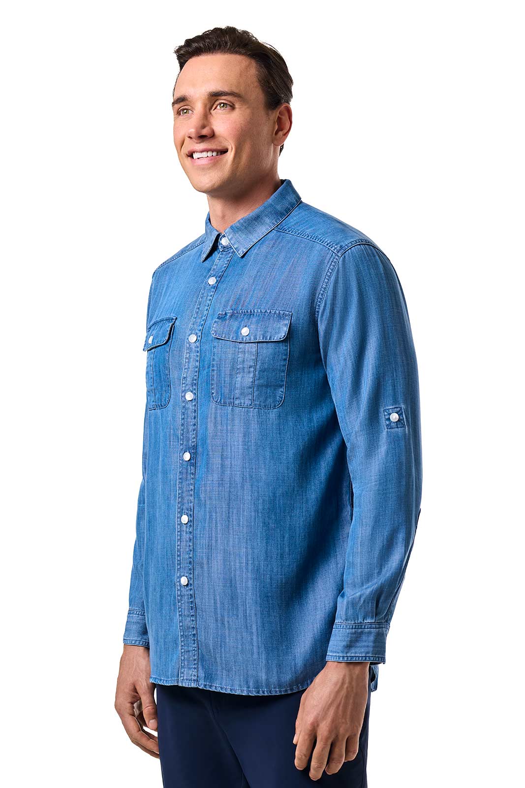 Men's Carson Chambray Shirt | Light Indigo Chambray