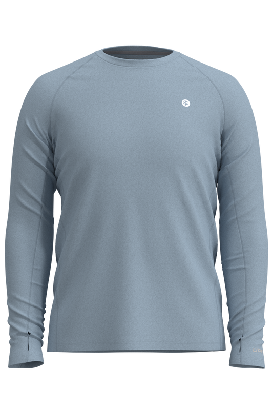 Men's Agility Long Sleeve Performance T-shirt | Light Blue Heather Heather