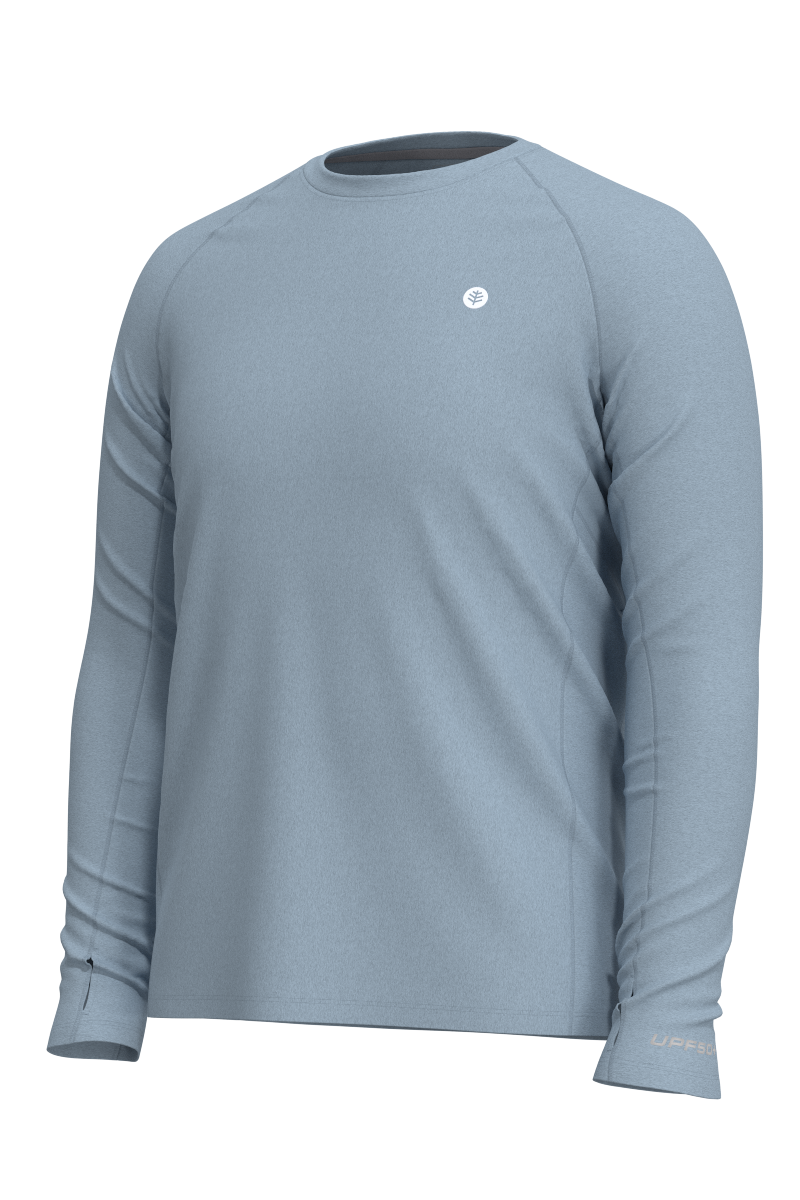 Men's Agility Long Sleeve Performance T-shirt | Light Blue Heather Heather