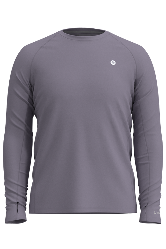 Men's Agility Long Sleeve Performance T-Shirt | Lavender Grey