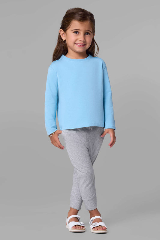 Kid's Coco Plum Everyday Long Sleeve T-Shirt | Artic Blue