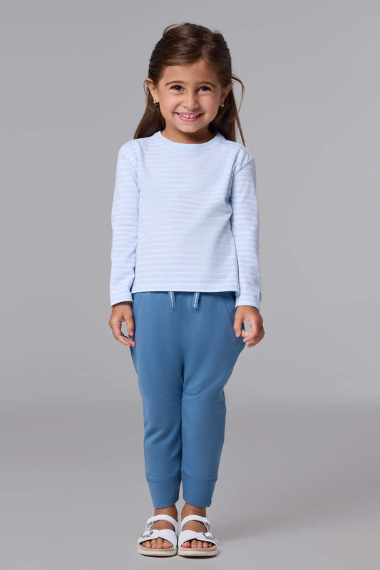 Kid's Coco Plum Everyday Long Sleeve T-Shirt | Skyride/White