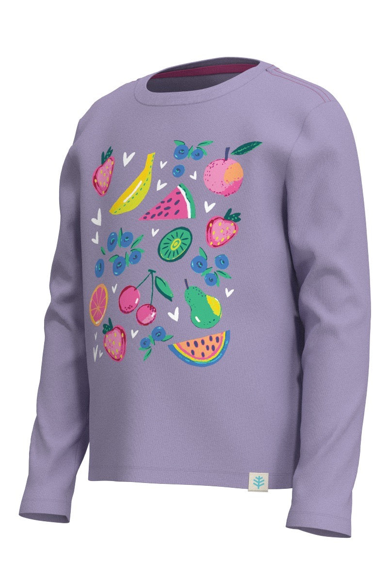 Kid's Coco Plum Everyday Long Sleeve T-Shirt | Lavendula Fruit Party