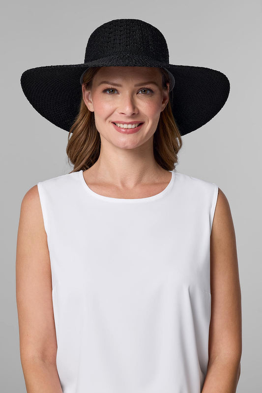 Women's Perla Packable Wide Brim Hat | Black