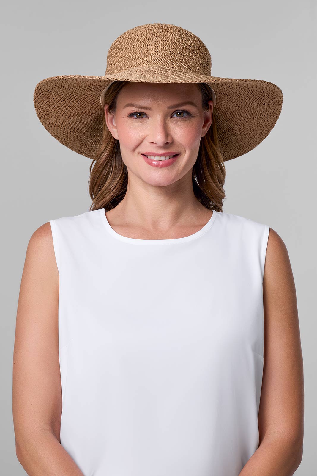 Women's Perla Packable Wide Brim Hat | Tan