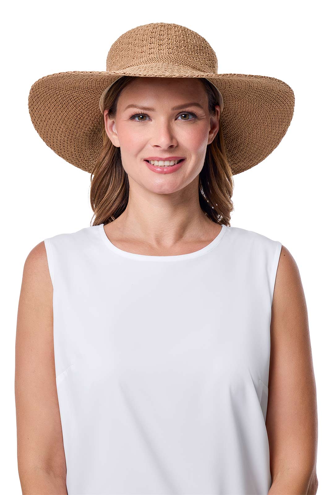 Women's Perla Packable Wide Brim Hat | Tan