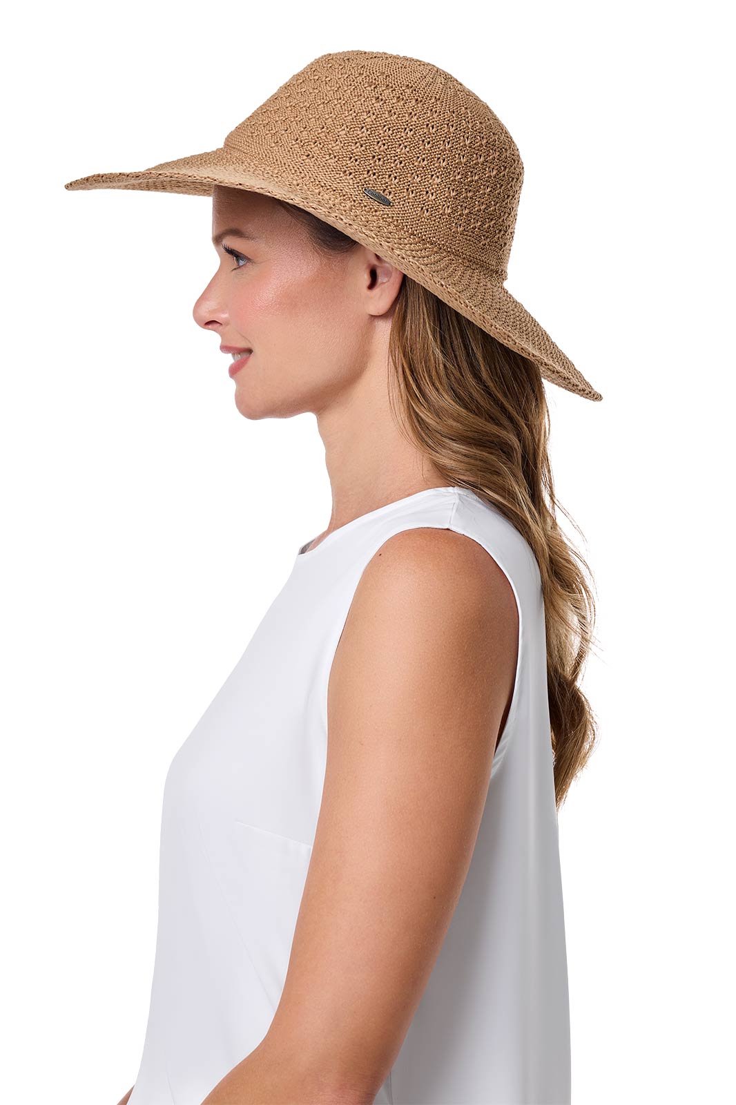 Women's Perla Packable Wide Brim Hat | Tan