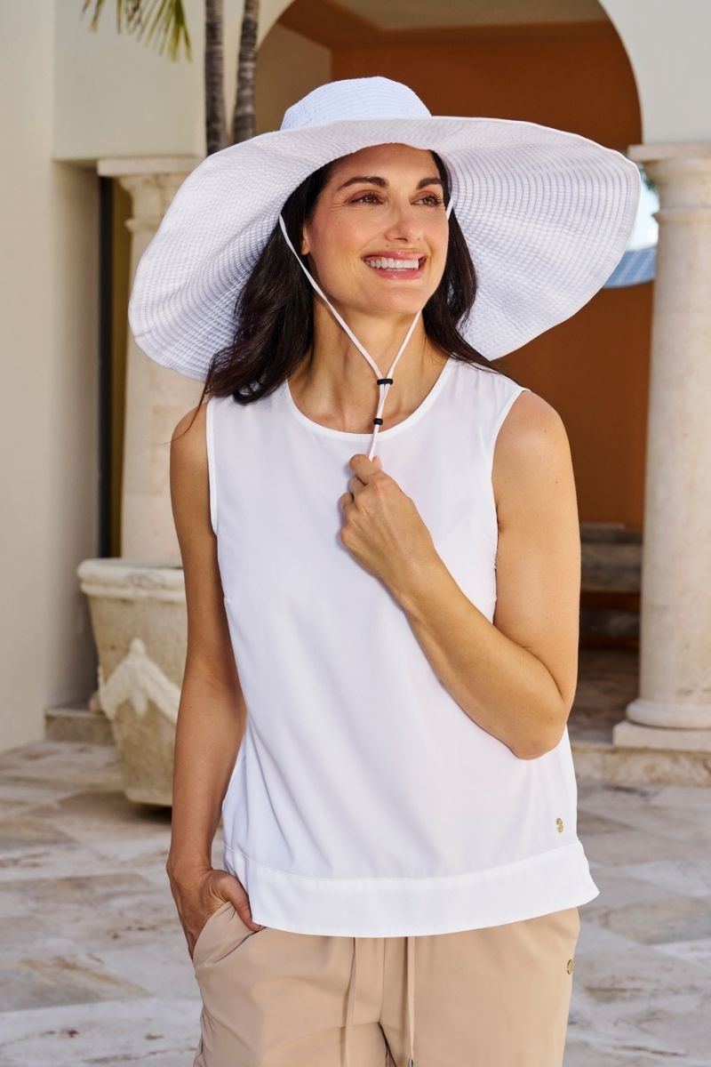 Shelby Shapeable Poolside Hat | White
