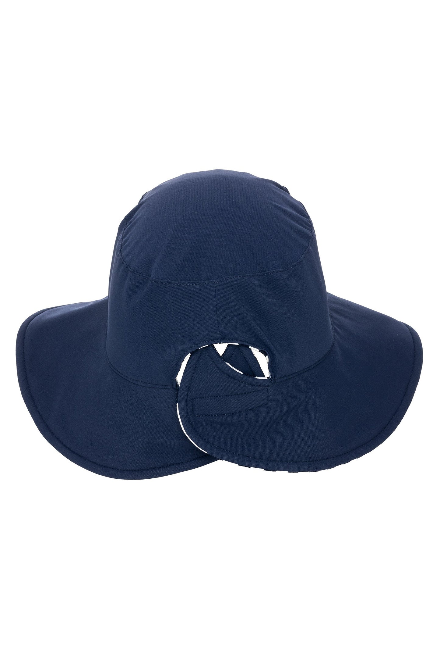 Women's Ariel Reversible Pool Hat | White/Navy Stripe