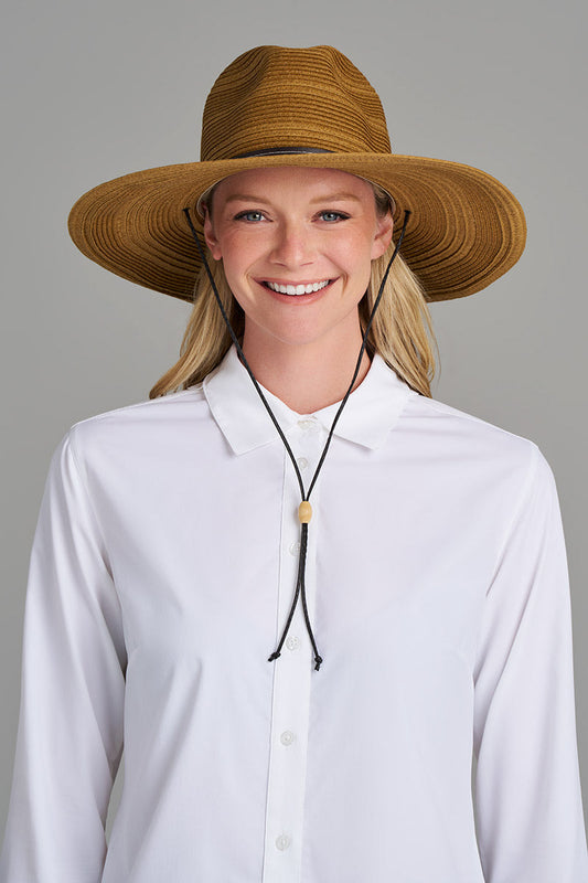 Women's Sun Hat with Chin Cord - Tempe | Tan