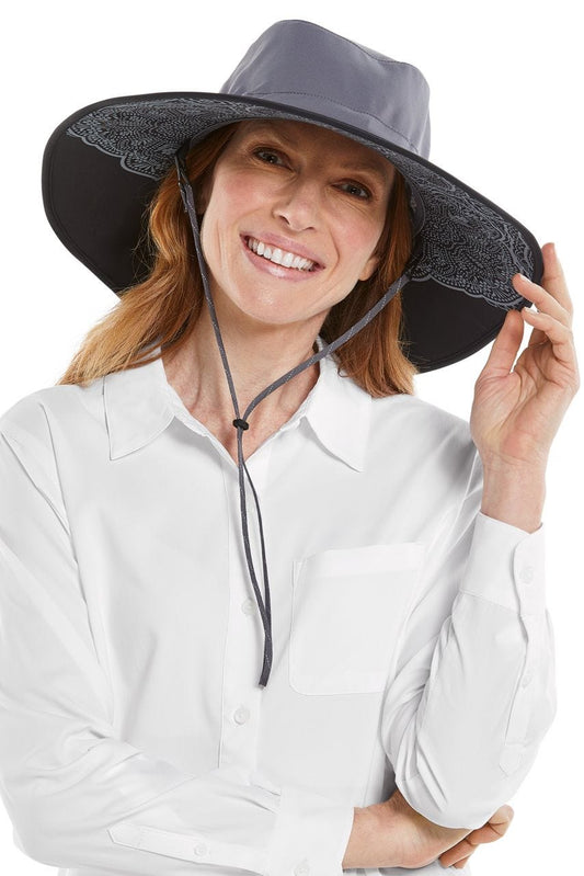 Unisex Etta Sun Catcher Hat | Carbon/Black Travel Medallion