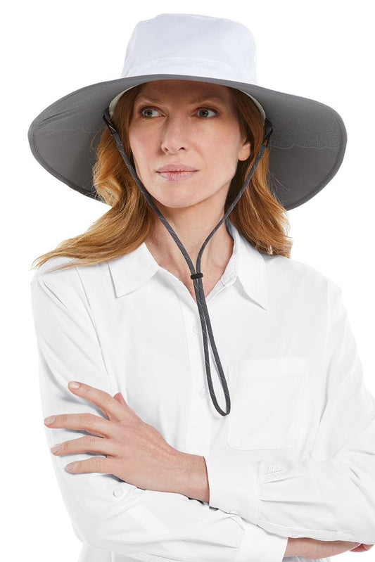 Unisex Etta Sun Catcher Hat | White/Carbon Travel Medallion