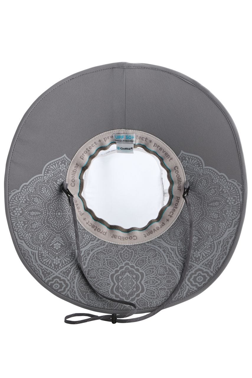 Unisex Etta Sun Catcher Hat | White/Carbon Travel Medallion