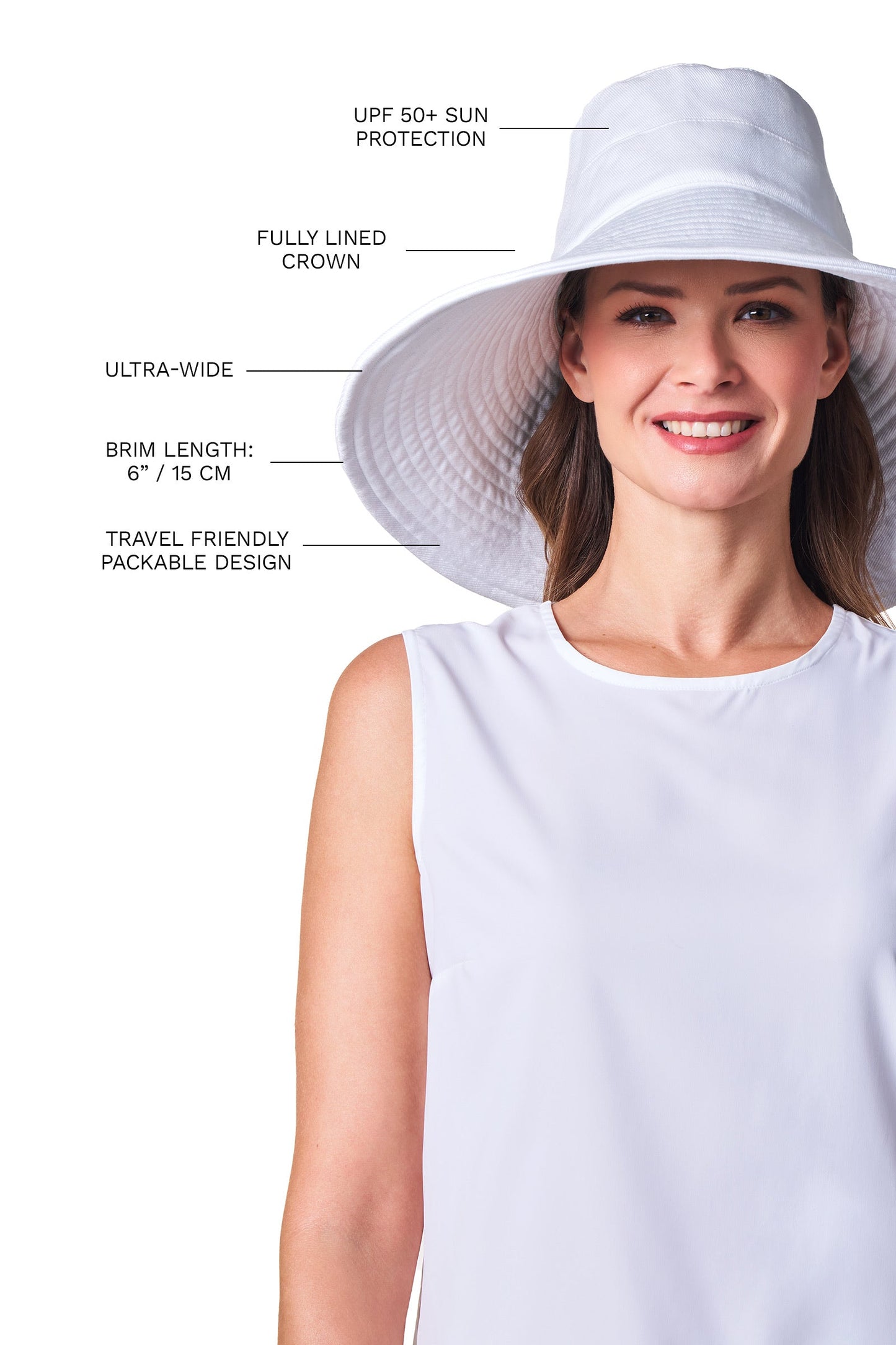 Women's Brittany Beach Hat | White
