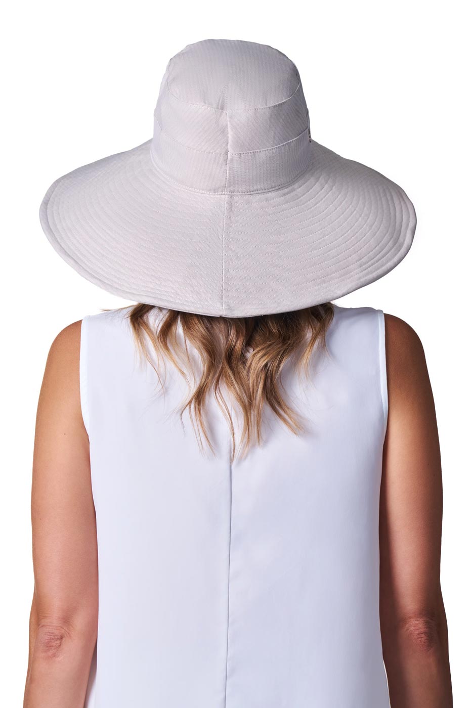 Women's Brittany Beach Hat | Natural Modern Herringbone