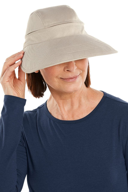 Women's Bel Aire Zip-Off Sun Visor | Natural Modern Herringbone