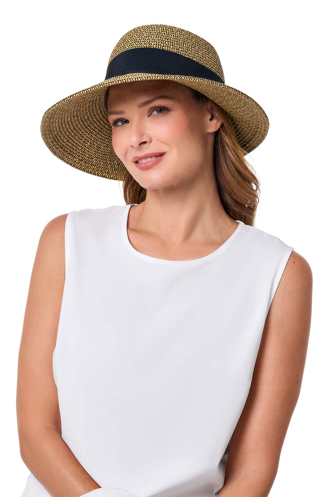 Women's Clara Sun Hat | Tan/Black Multi-Color