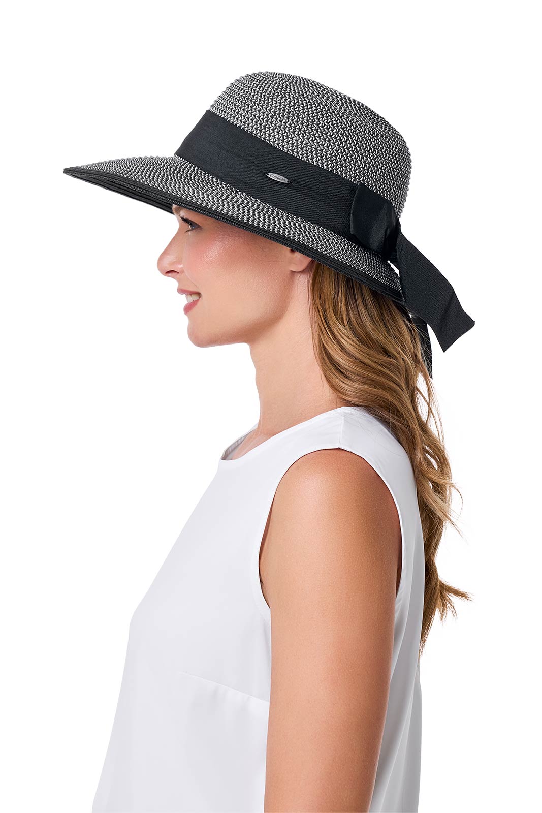 Women's Clara Sun Hat | Black/Ivory Colorblock