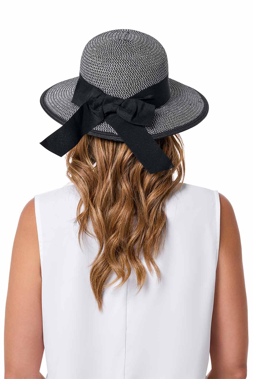 Women's Clara Sun Hat | Black/Ivory Colorblock