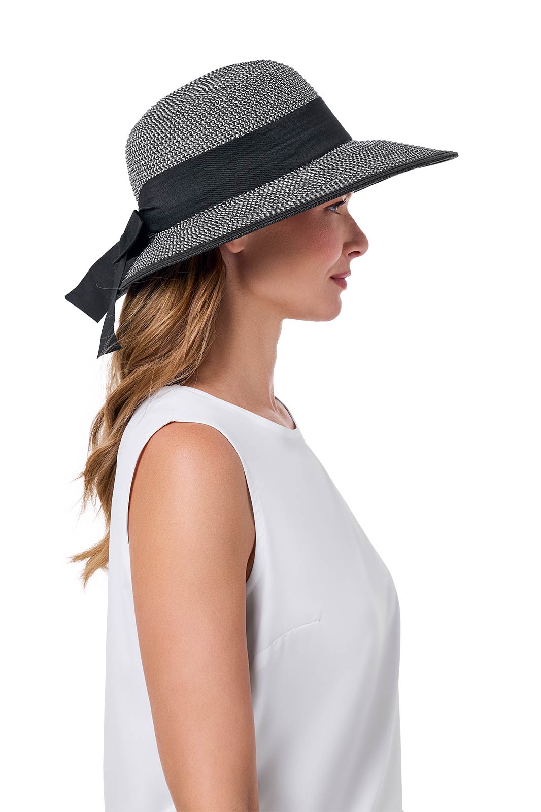 Women's Clara Sun Hat | Black/Ivory Colorblock
