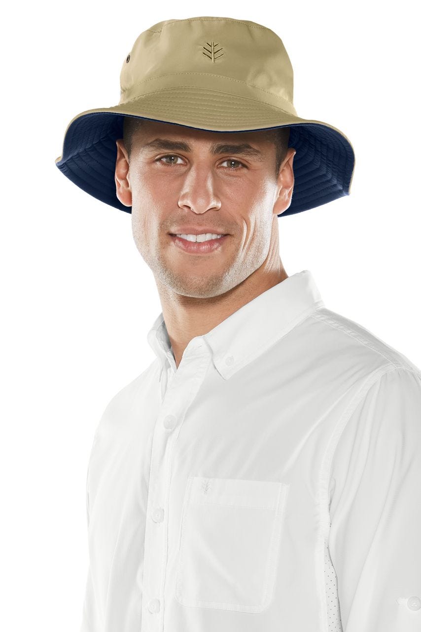 Women's Landon Reversible Bucket Hat | Tan/Navy