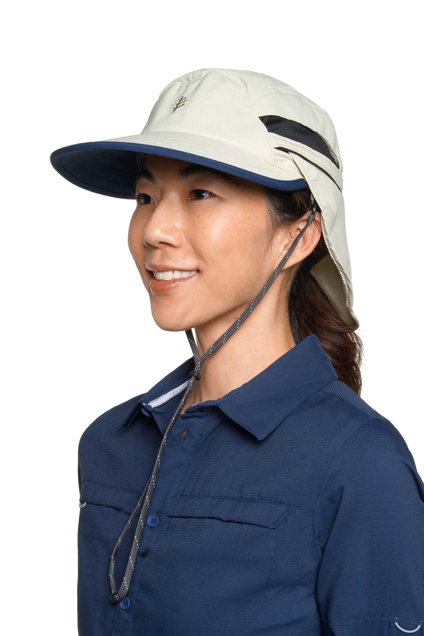 Men's Caleb Convertible Fishing Cap | Stone/Navy