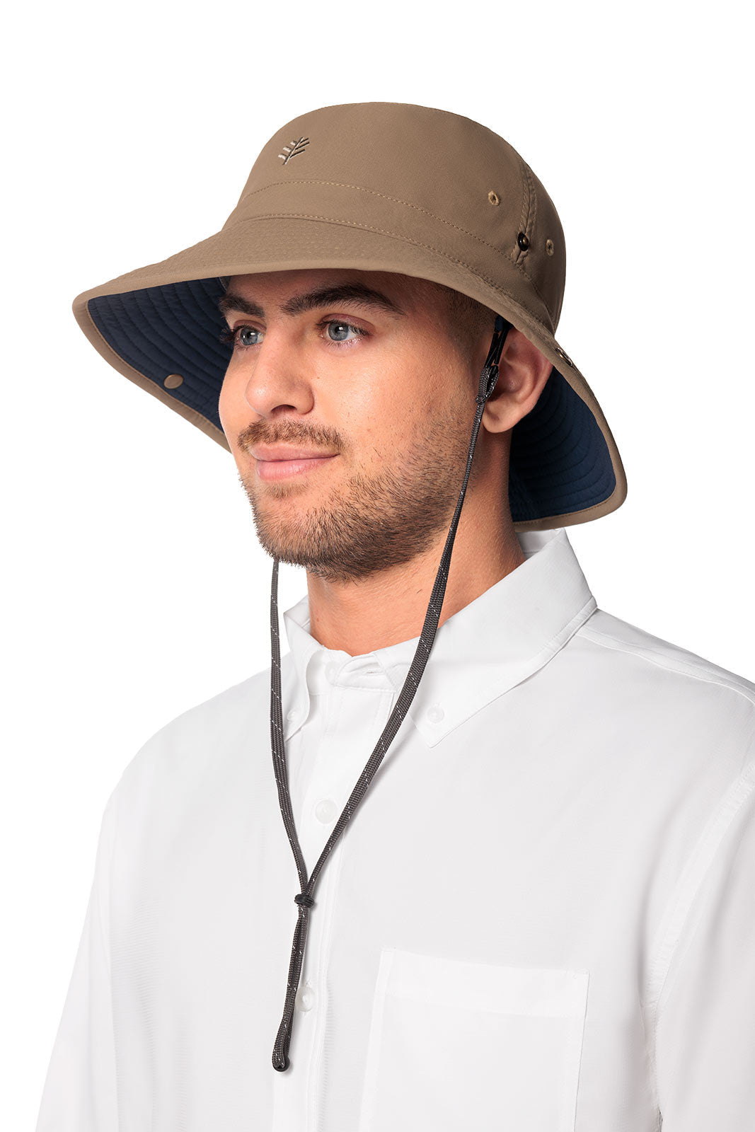 Unisex Chase Featherweight Bucket Hat | Khaki/Navy